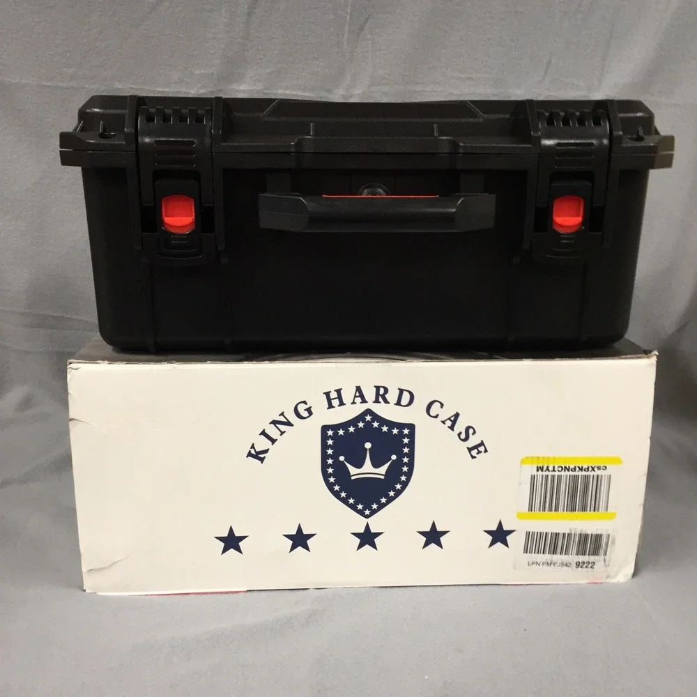 King Hard Case Waterproof Travel Storage Box Black Rugged Equipment Case New